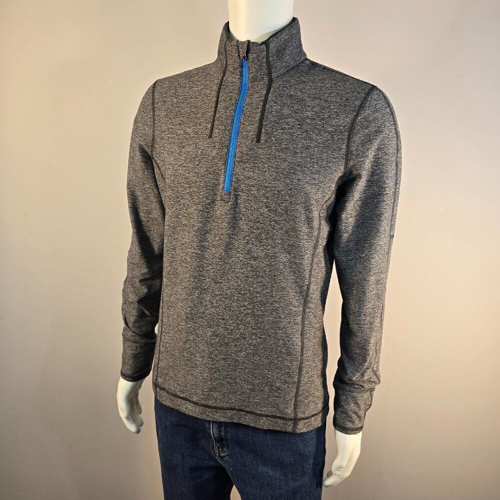 Lululemon Sweat Session 1/2 Zip Sz M Heathered Gray Surge Warm Performance Shirt